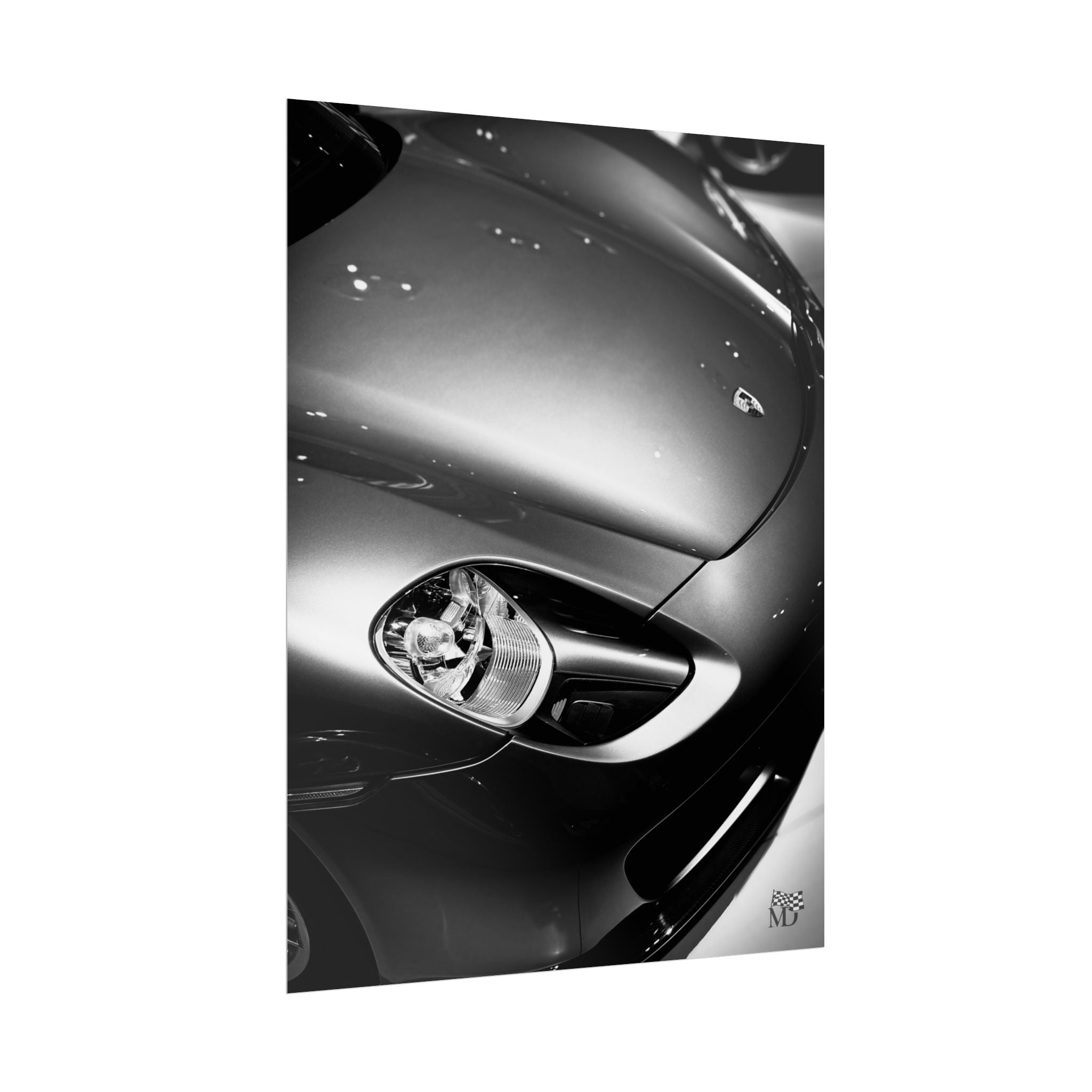 Porsche 918 Spyder Headlight & Hood Detail Poster