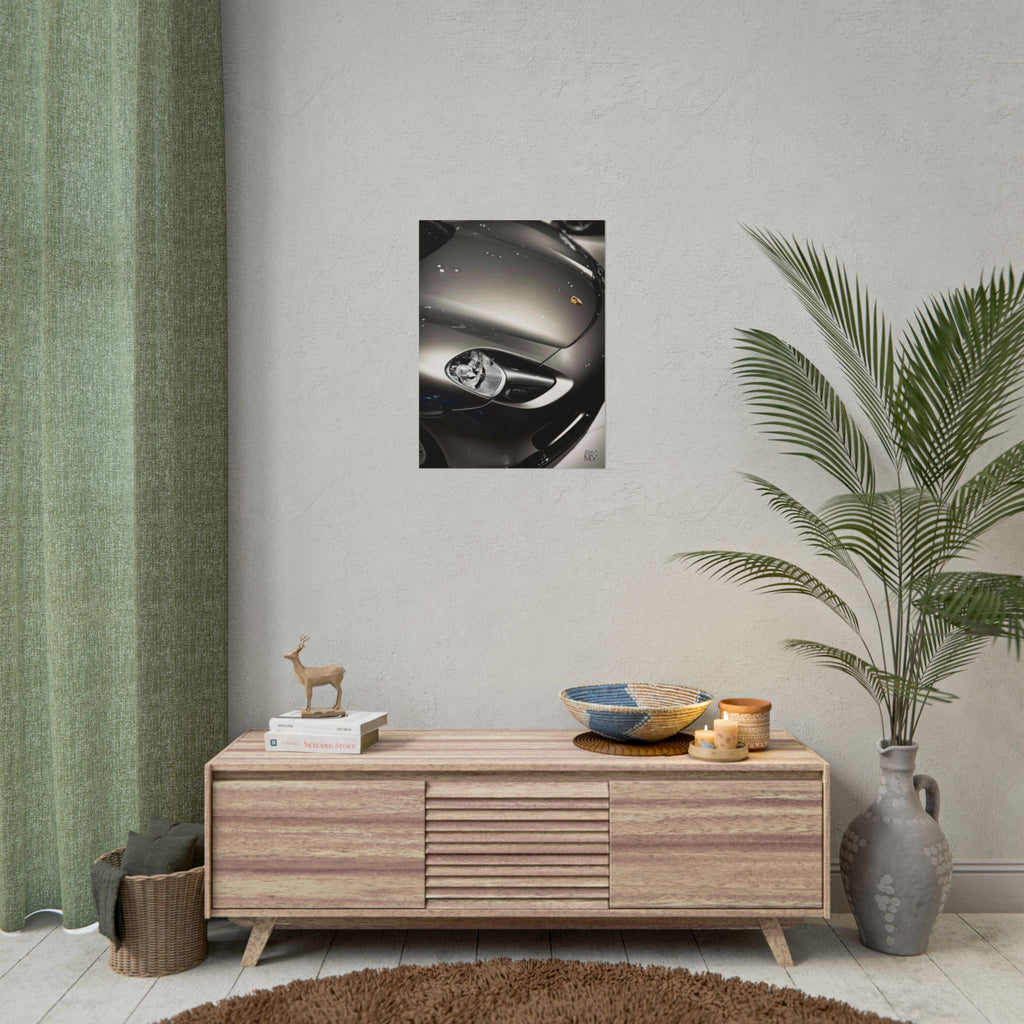 Porsche 918 Spyder Headlight & Hood Detail Poster