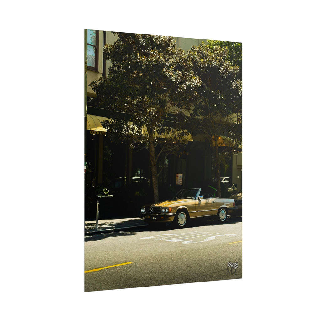 Mercedes-Benz SL R107 Street Scene Poster