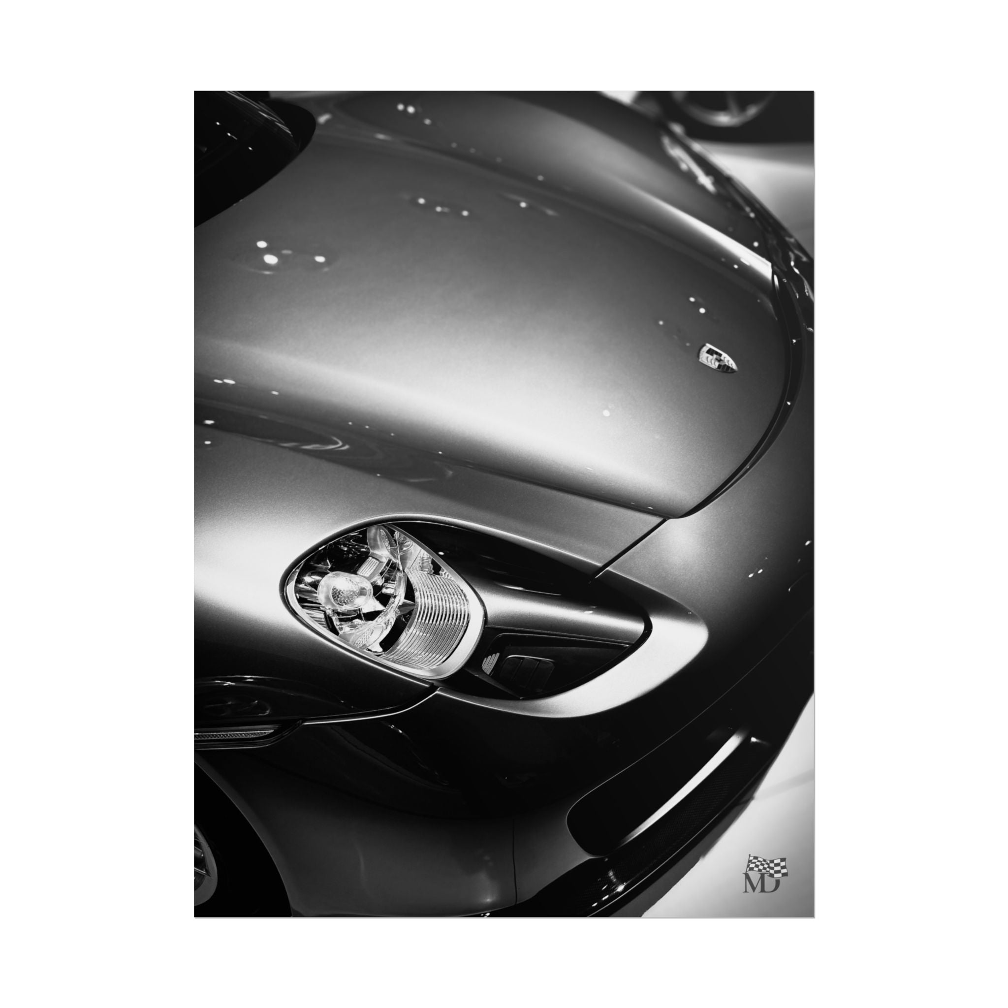 Porsche 918 Spyder Headlight & Hood Detail Poster