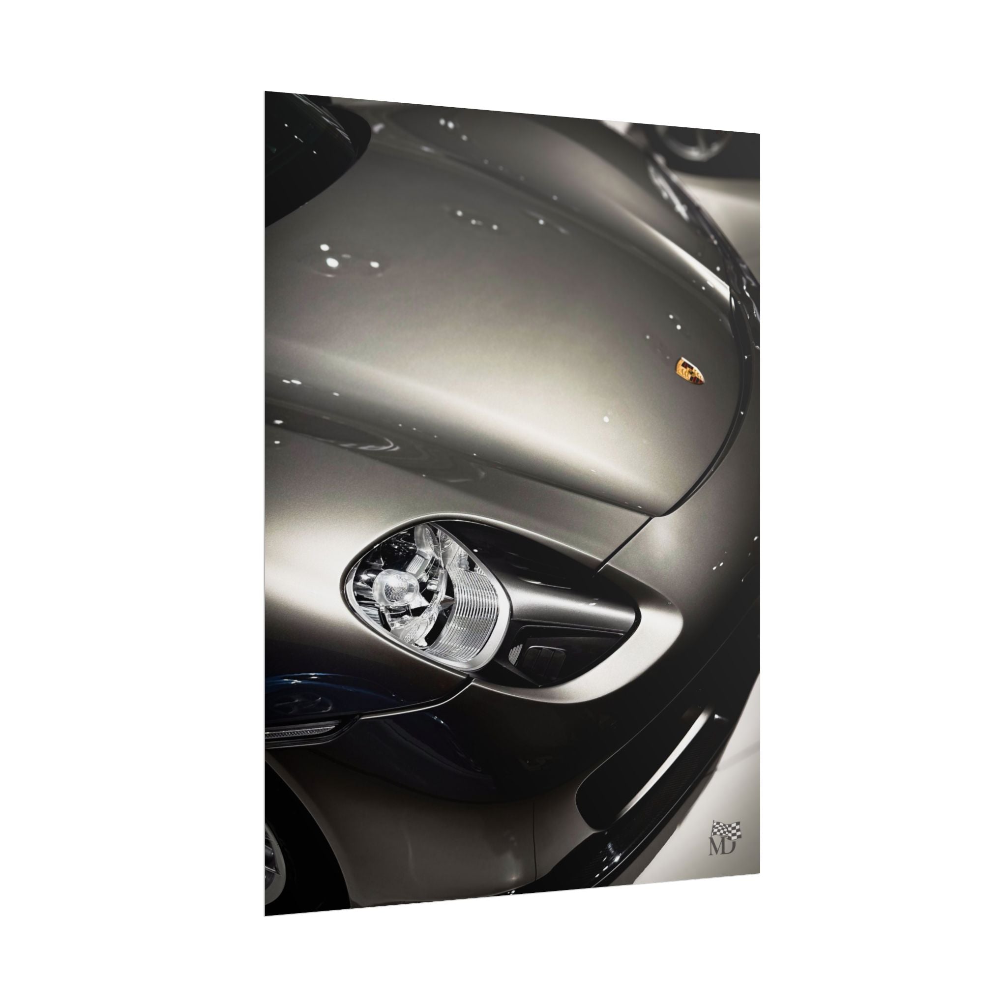 Porsche 918 Spyder Headlight & Hood Detail Poster