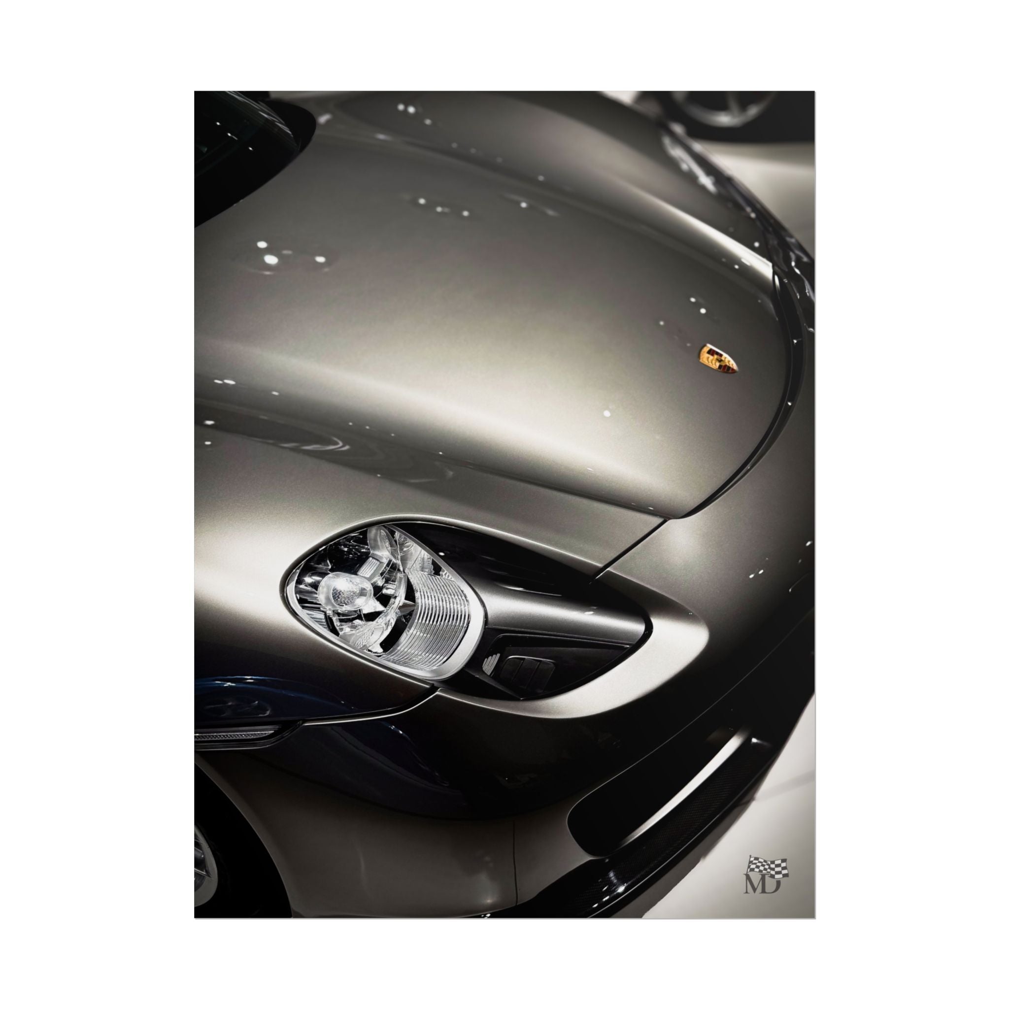 Porsche 918 Spyder Headlight & Hood Detail Poster