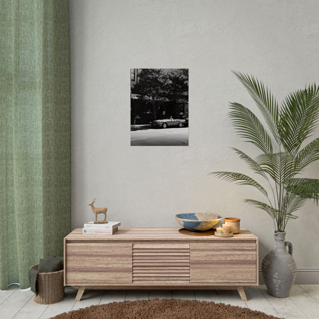 Mercedes-Benz SL R107 Street Scene Poster