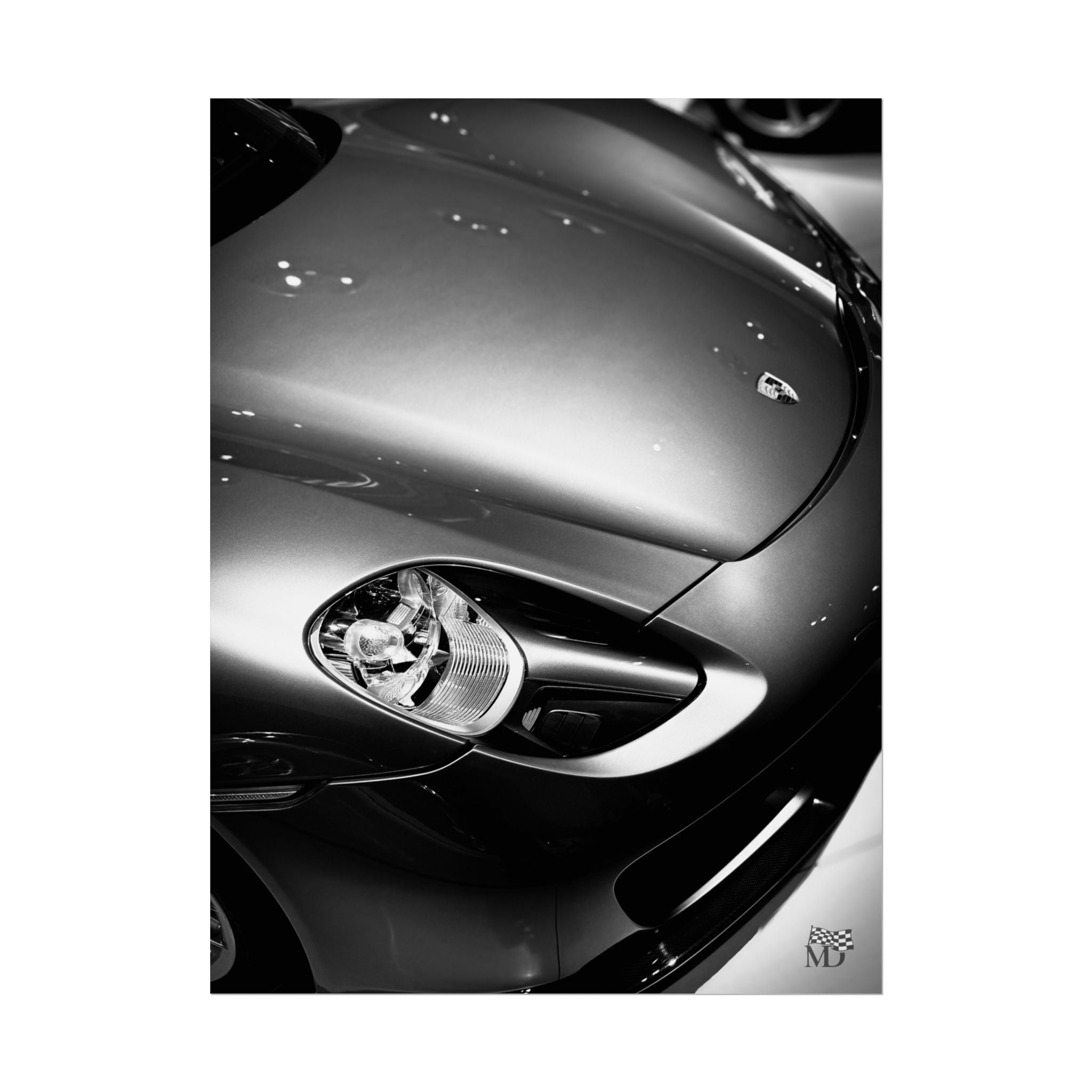 Porsche 918 Spyder Headlight & Hood Detail Poster