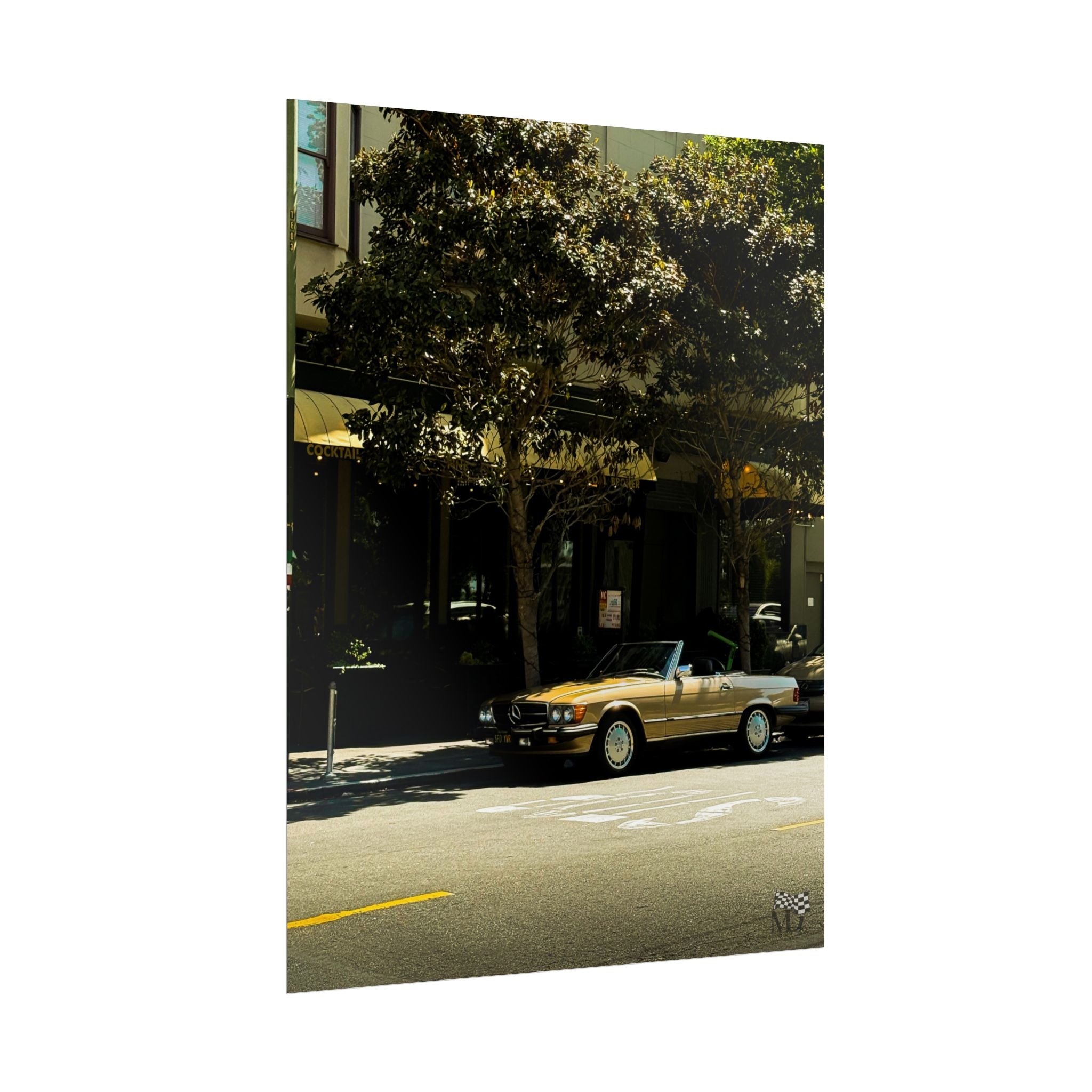 Mercedes-Benz SL R107 Street Scene Poster